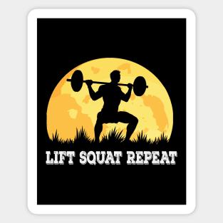 Lift Squat Repeat Gym Design Sticker